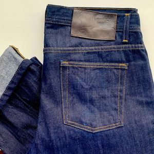 Naked & Famous Denim Dark Blue Jeans